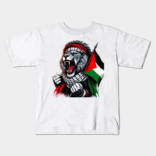 Free Palestine Kids T-Shirt by Amharic Avenue